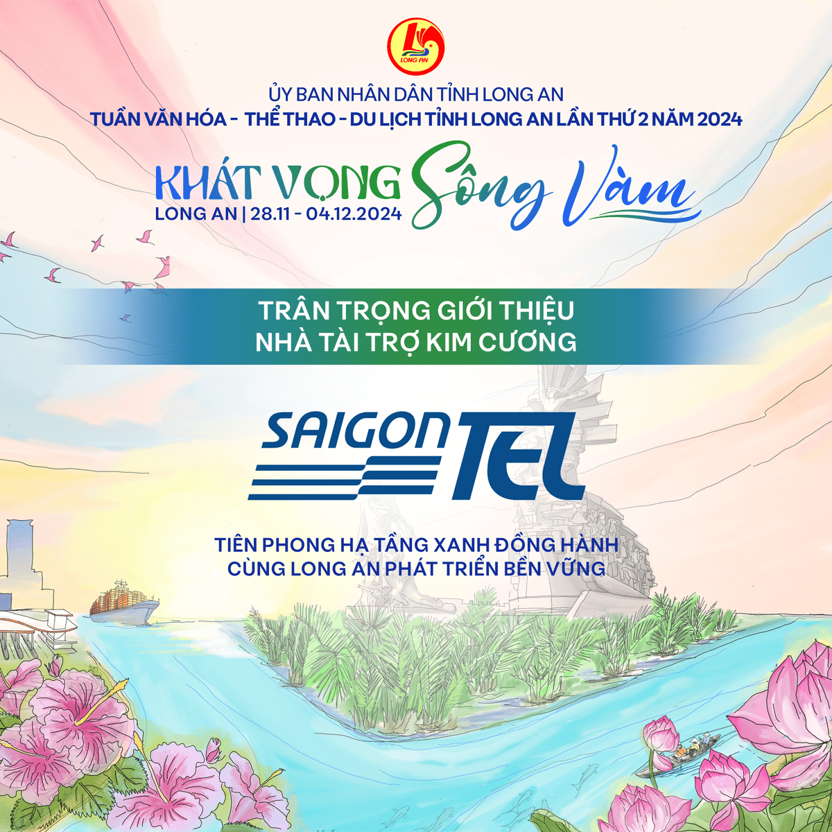 Saigontel - Nhà tài trợ Kim cương Tuần Lễ Văn Hóa Long An 2024