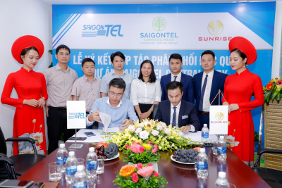 SAIGONTEL and SUNRISE signed the exclusive distribution agreement of SAIGONTEL CENTRAL PARK project