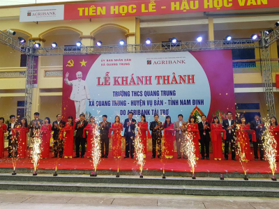 SAIGONTEL tài trợ 20 bộ máy tính cho Trường THCS Quang Trung, Huyện  Vụ Bản, Tỉnh Nam Định