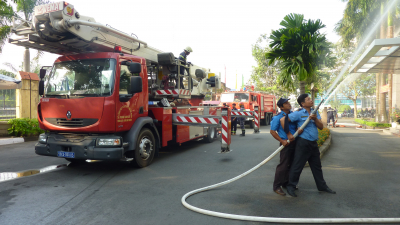 Fire prevention training prevention at Saigon ICT Tower